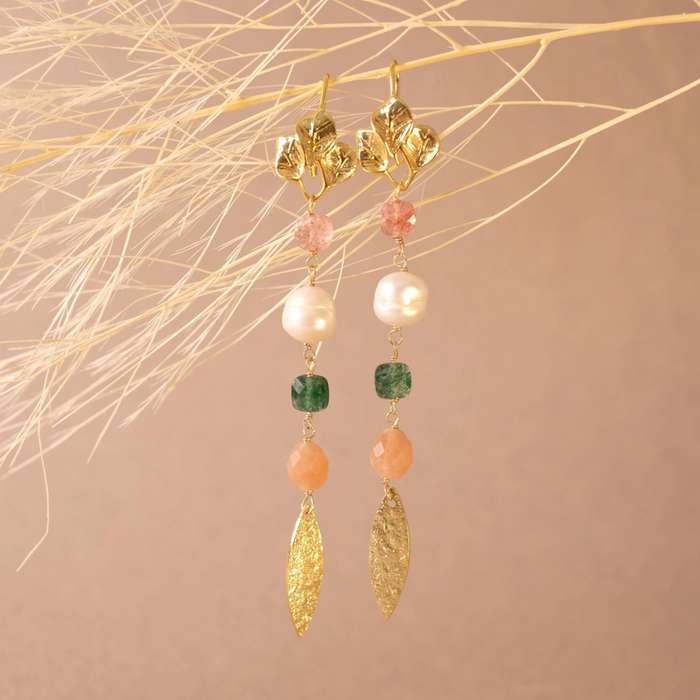 Boucles d'oreilles rosaire Gemmes