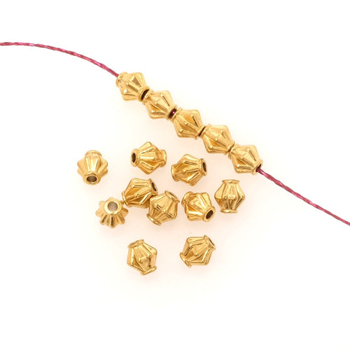 Gold-tone stainless steel beads