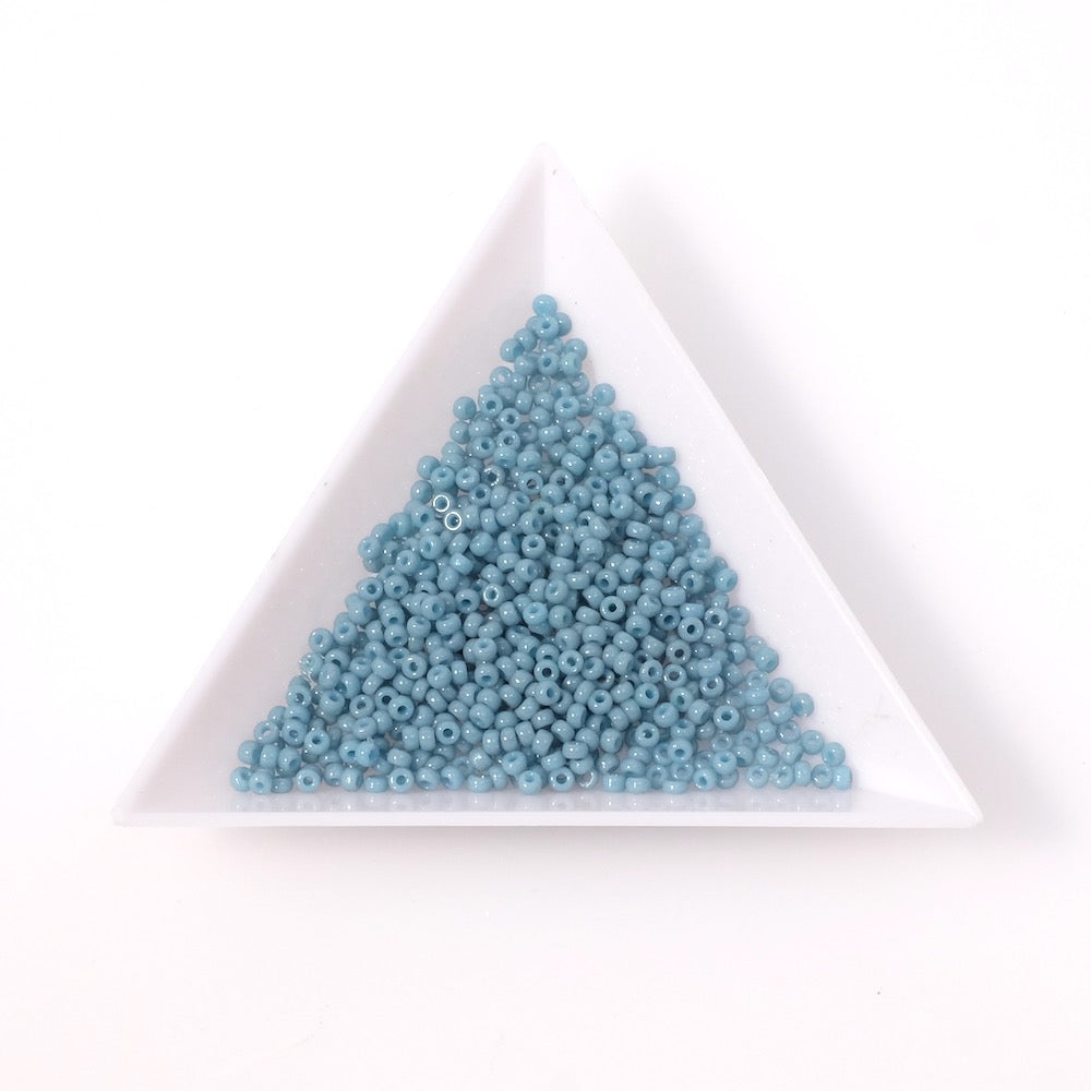 5 grammes de perles Miyuki Rocailles 11/0  Duracoat opaque moody blue