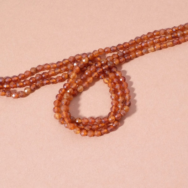 Fil De Perles En Grenat Facettées 4mm - Environ 90 Pièces Pour 39cm, Création Homemade