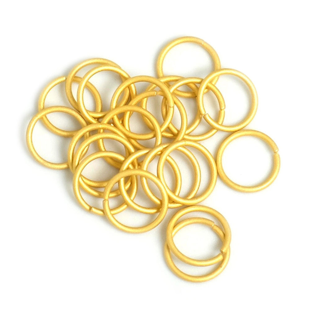 20 anneaux 10mm en laiton doré mat à l'or fin 24K Qualité Premium