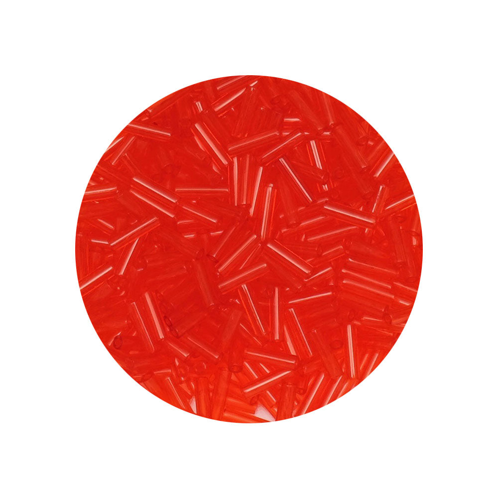 10 grammes de Miyuki Bugles 6x1,7mm N°0140 Light Red