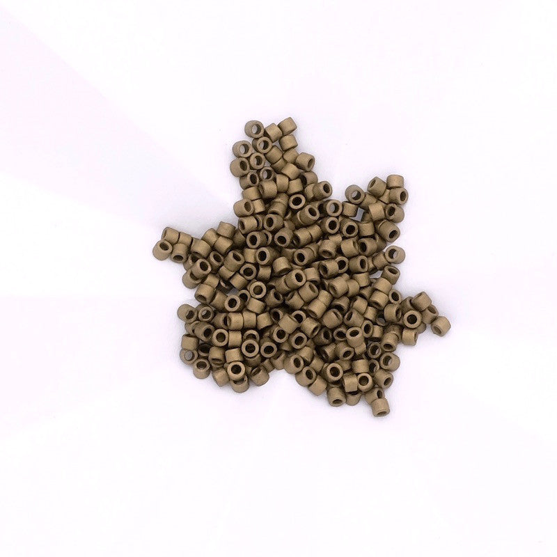 8 grammes de perles Miyuki Délica 11/0 Metallic Gold matted N°0322