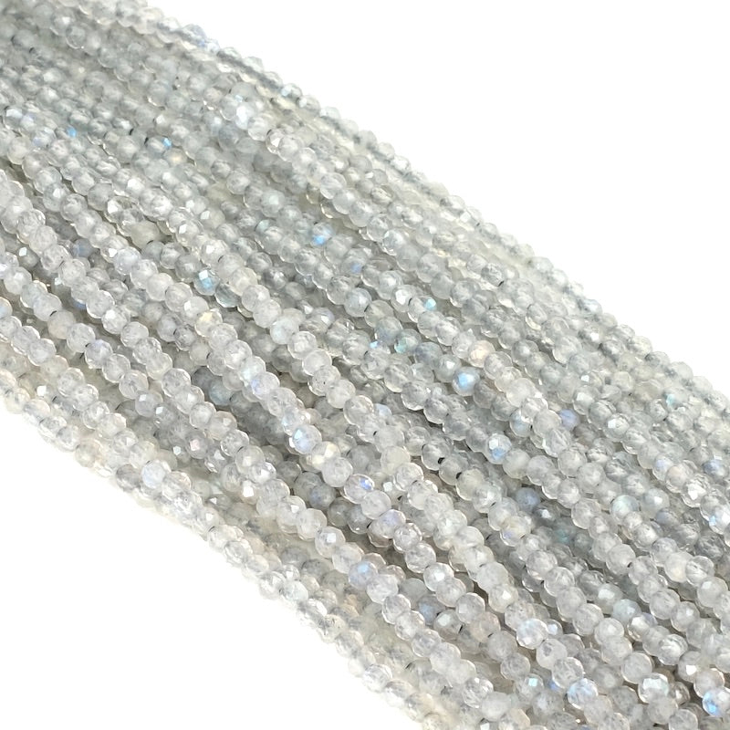 Fil de perles naturelles facettées 2mm Labradorite