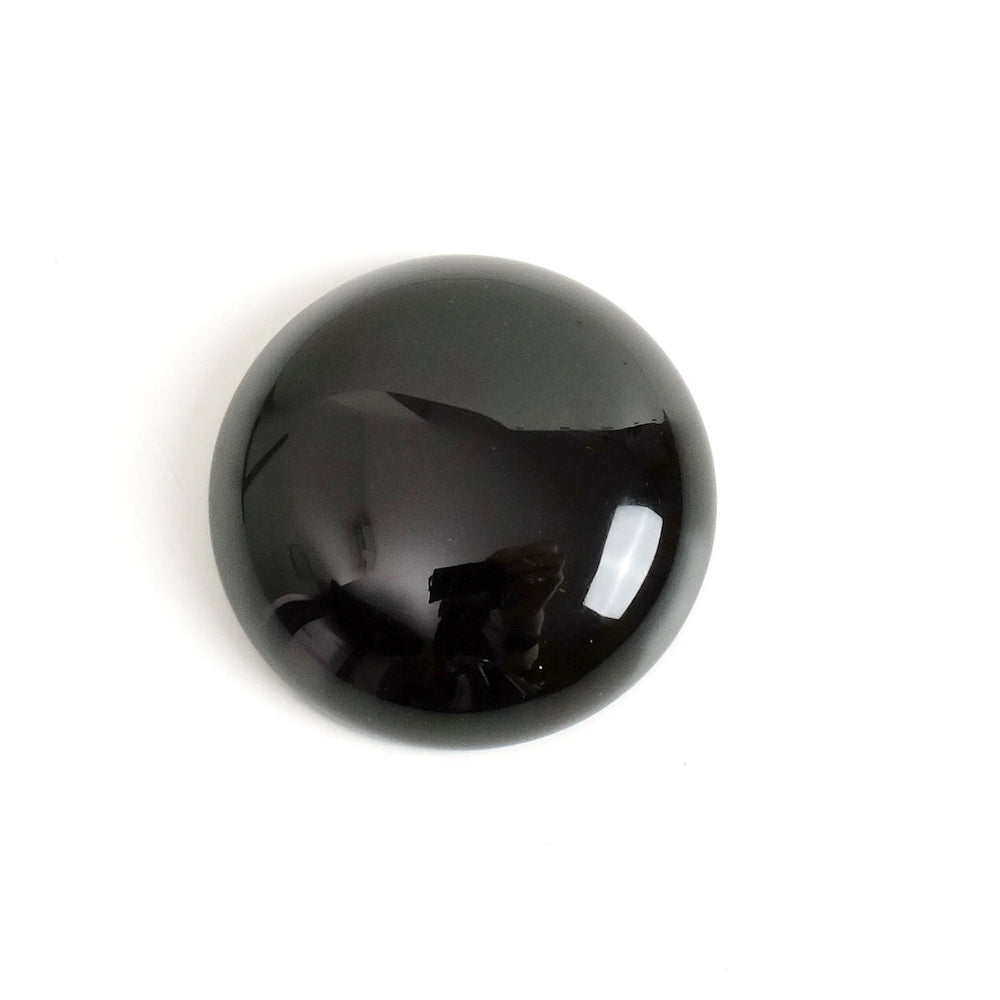 Cabochon pierre naturelle Rond 25mm Obsidienne