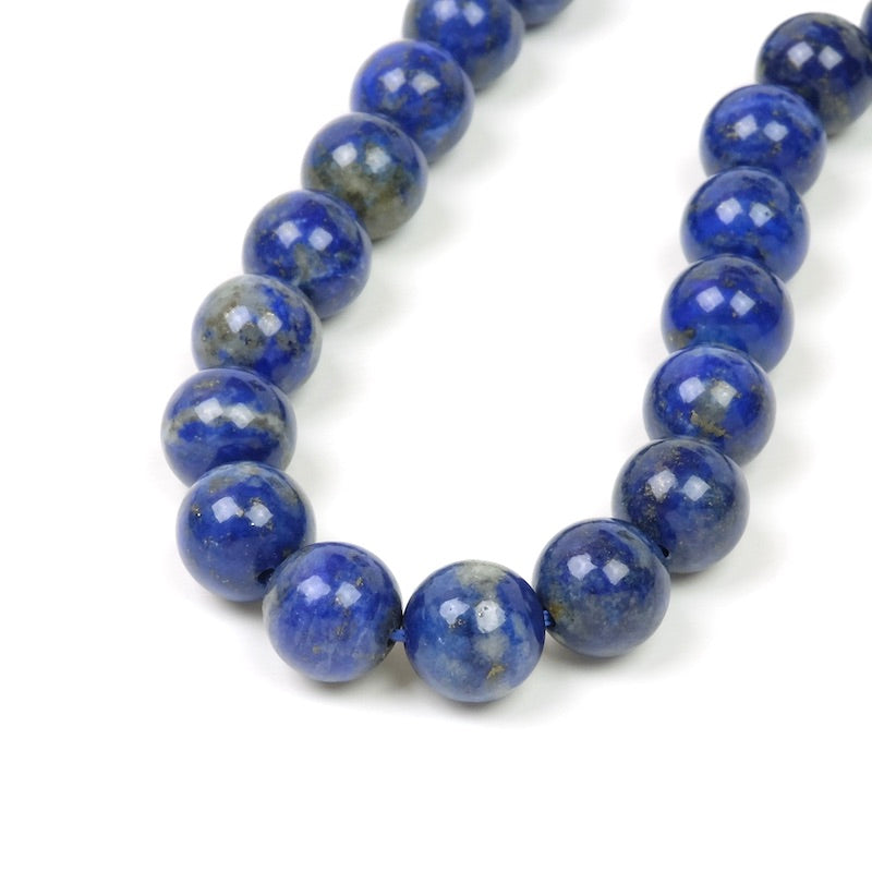 Fil de 38cm de perles naturelles rondes 8mm en Lapis Lazuli