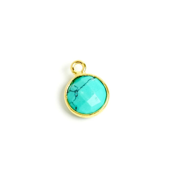 Connecteur ovale turquoise 25 x 14 mm plaqué argent antique, pendentif Connecteur ovale turquoise 25 x 14 mm plaqué argent antique, pendentif