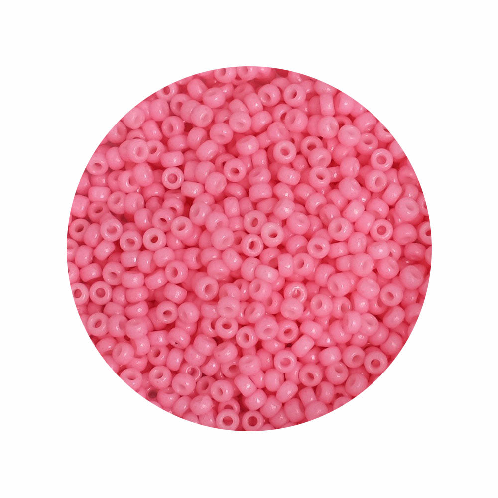 8 grammes de perles Miyuki Rocailles 11/0 Duracoat Opaque Carnation N°4467