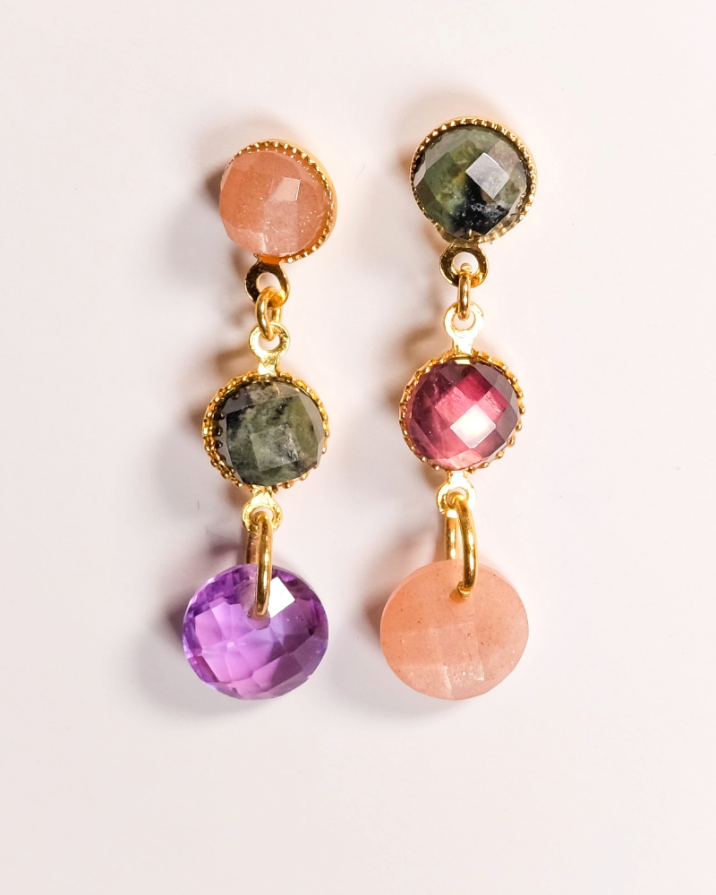 Tutoriel boucles d'oreilles en pierres naturelles