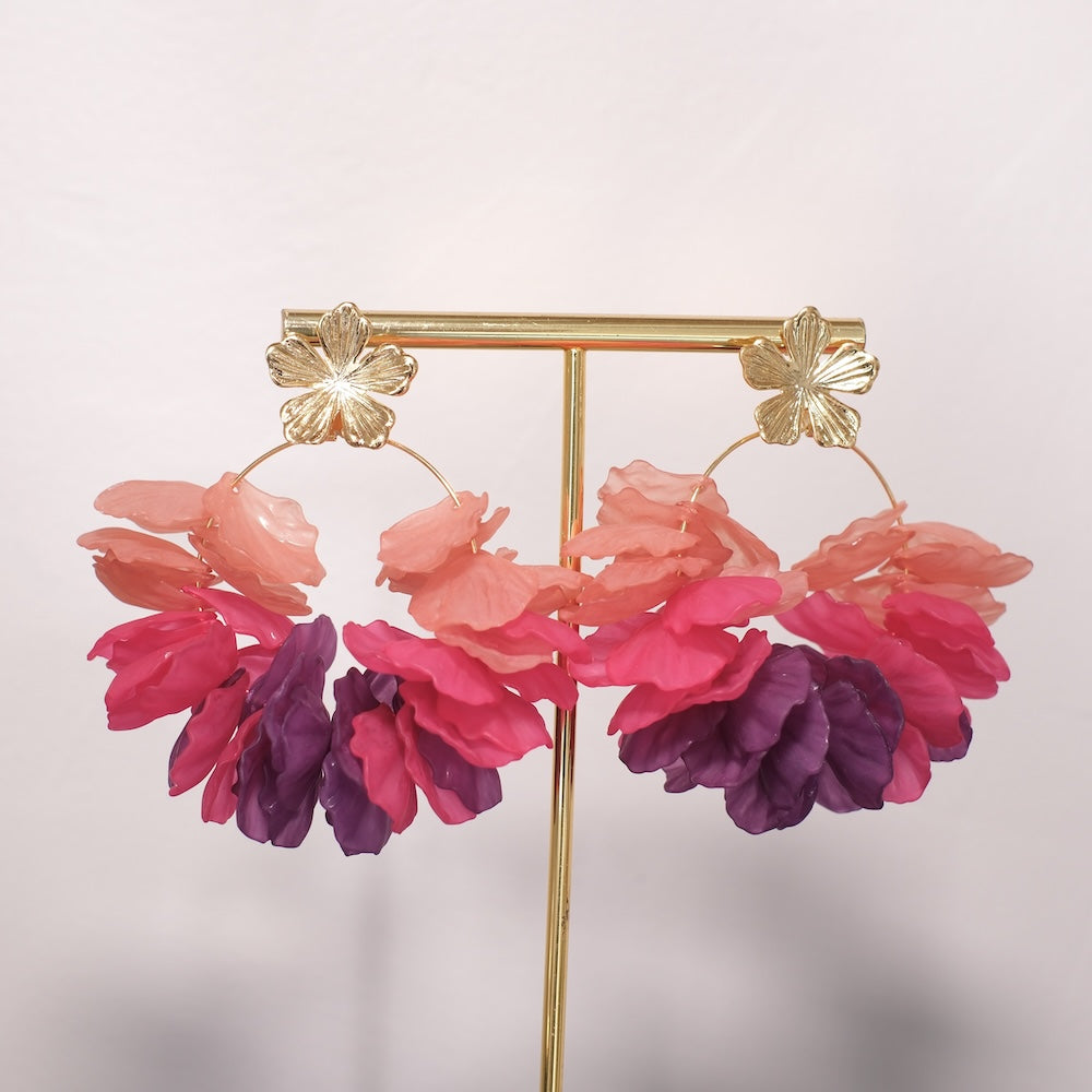 Boucles d'oreilles pétales bucoliques