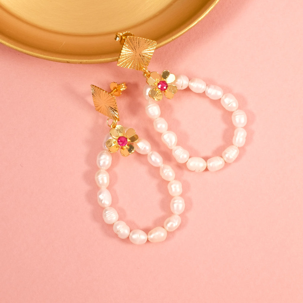 Boucles d'oreilles élégance florale