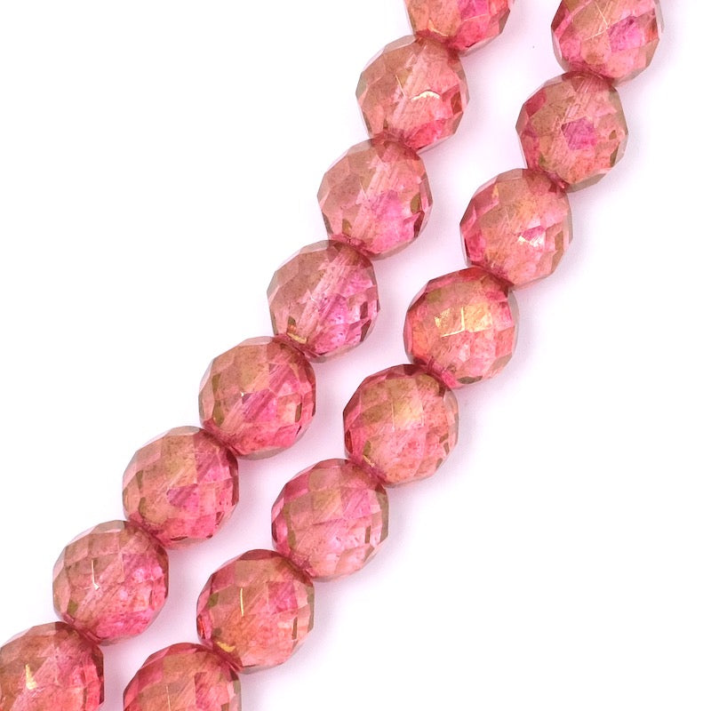 Perles facettes de bohème jet 6mm Perles facettes de bohème jet 6mm