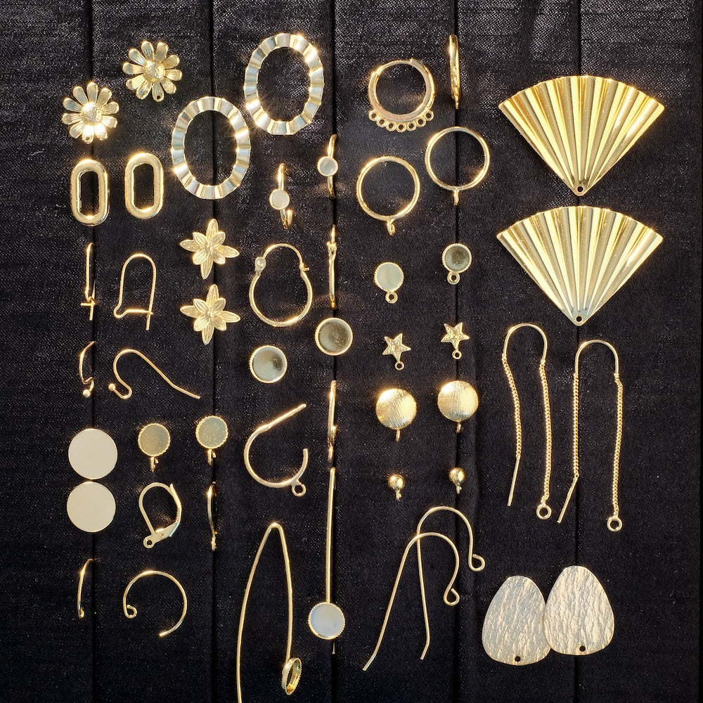 Les boucles d'oreilles Dorées 24K Premium