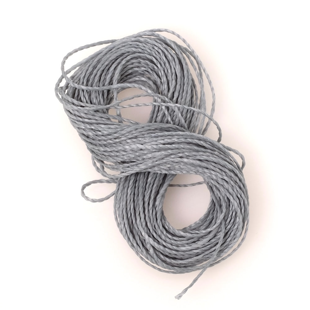 10 Mètres de fil ciré Linhasita 1mm pour micro macramé - Bleu argile