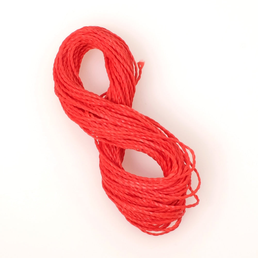 10 Mètres de fil ciré Linhasita 1mm pour micro macramé - Rouge vif