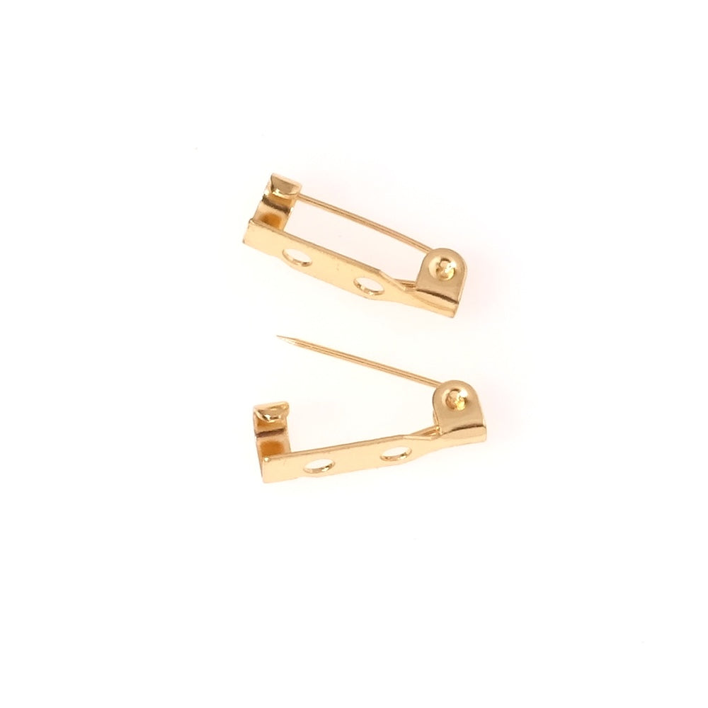 2 Epingles broche à customiser 17mm en acier inoxydable 304 doré