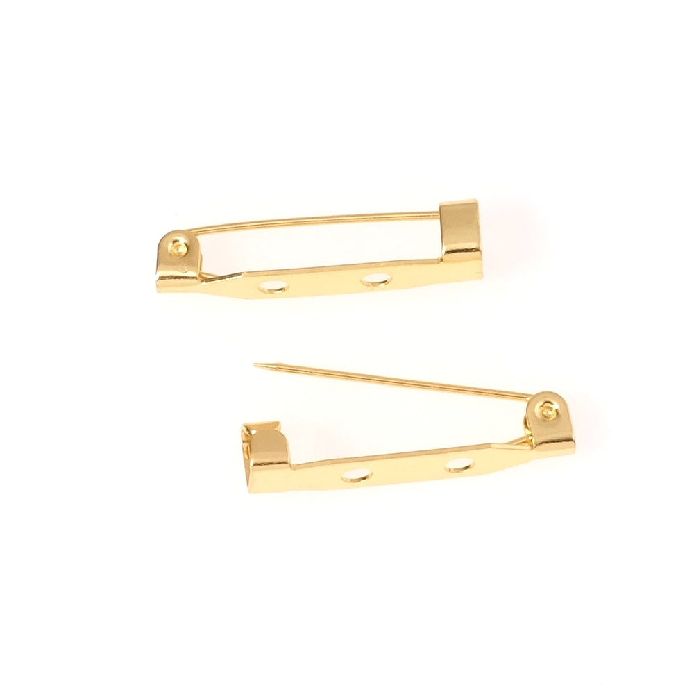 2 Epingles broche à customiser 26mm en acier inoxydable 304 doré