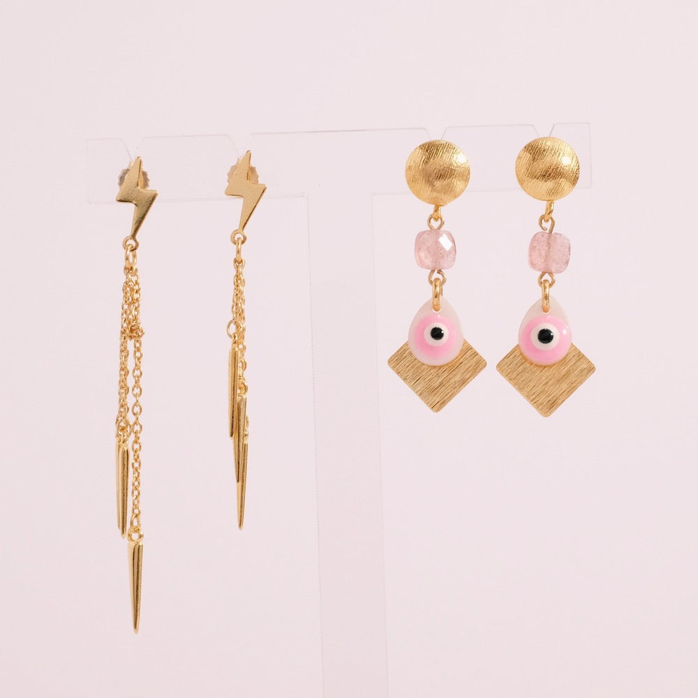 Exemple de création : Duo de Boucles d'oreilles pour l'été – tuto Perles Corner