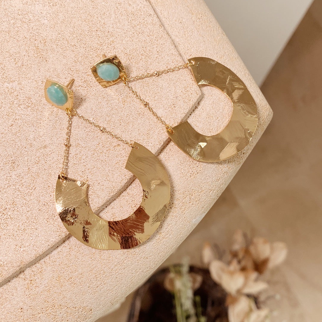 Exemple de création : Boucles Melina – tuto Perles Corner