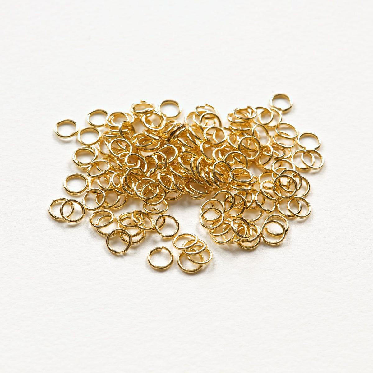 Lot d'anneaux de jonction 6 mm en acier inoxydable 304 doré