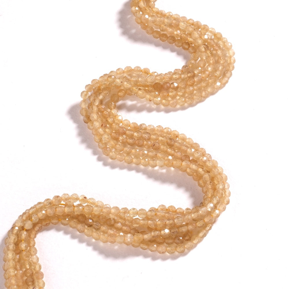 Petites perles facettées en apatite jaune pour colliers fins et bracelets