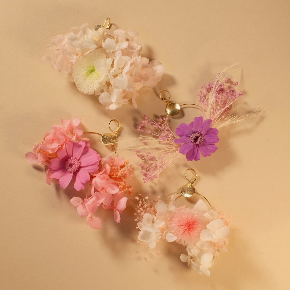 Atelier poétique - Boucles en fleurs éternelles