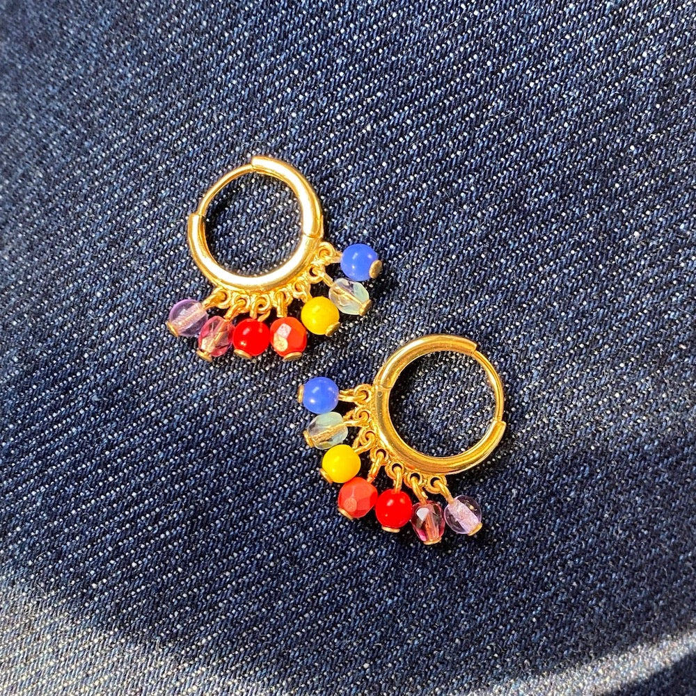 Exemple de création : Boucles créoles P/E 2023 – tuto Perles Corner