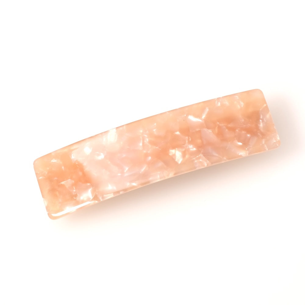 Barrette cheveux en acétate rose nacré
