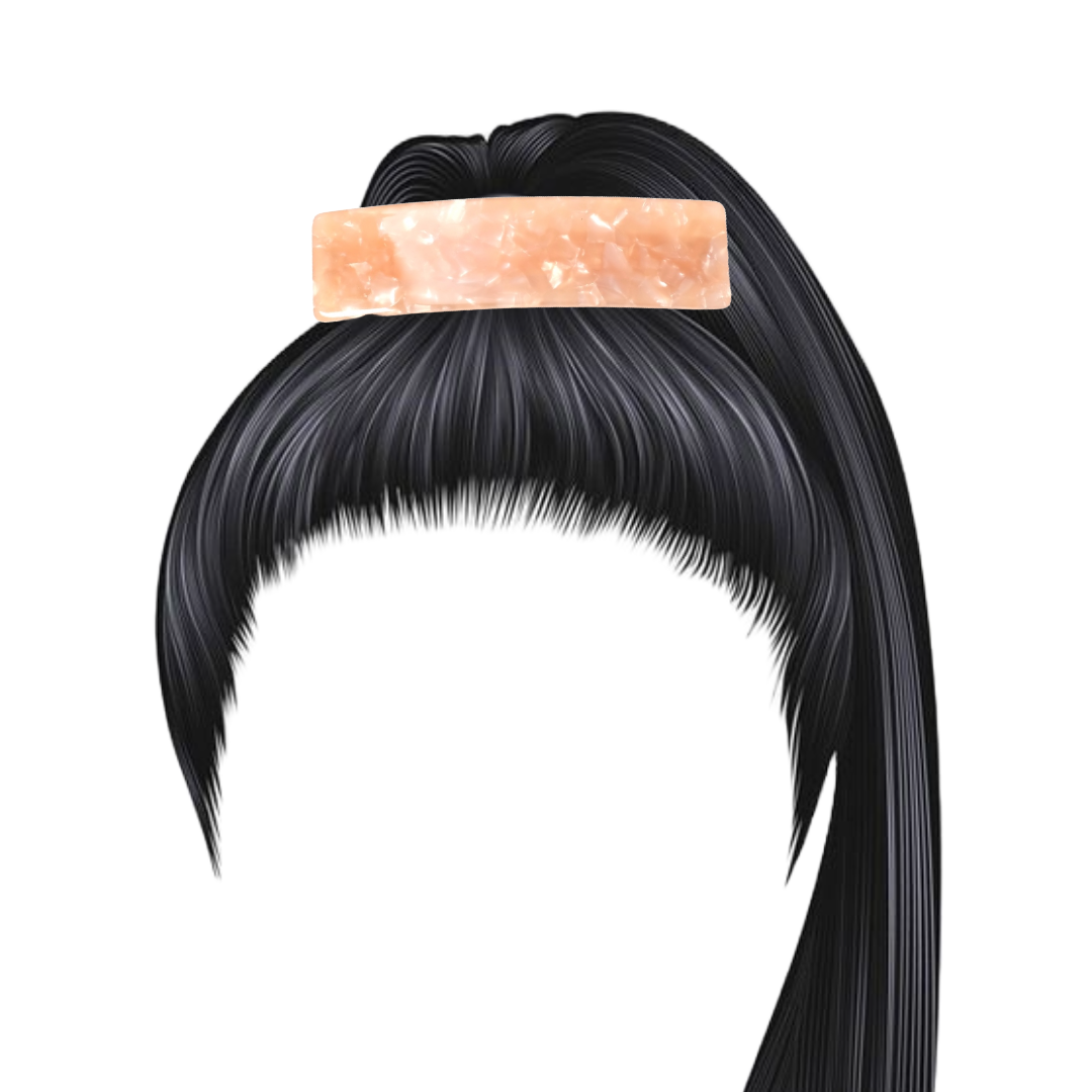 Barrette cheveux en acétate rose nacré