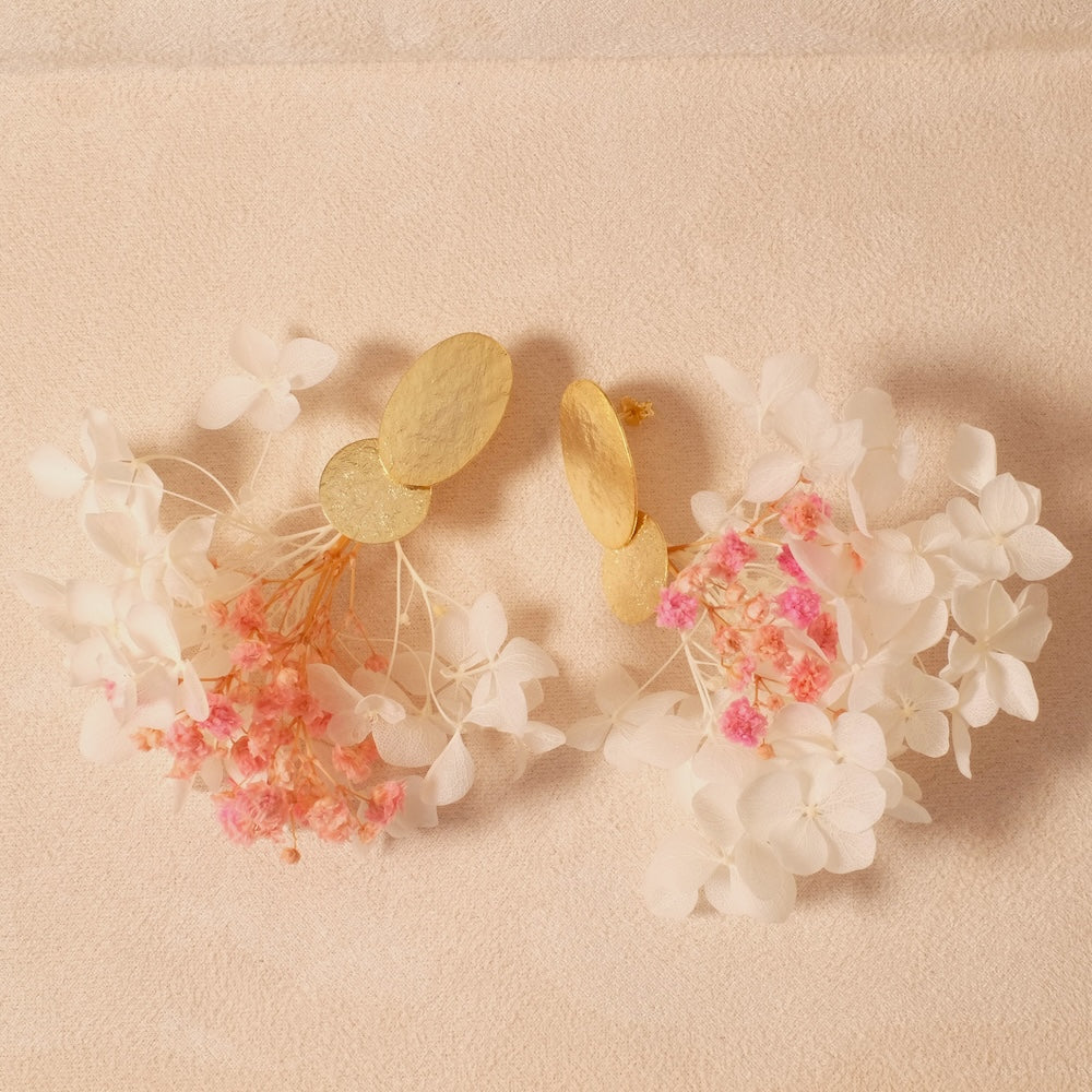 Bijou Fleurs Stabilisées – Bouquet Hortensia Blanc & Gypsophile | Fabrication Artisanale Europe