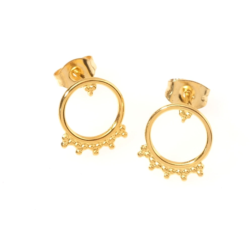 Boucles d'oreilles clous bohème en acier inoxydable 304 Doré