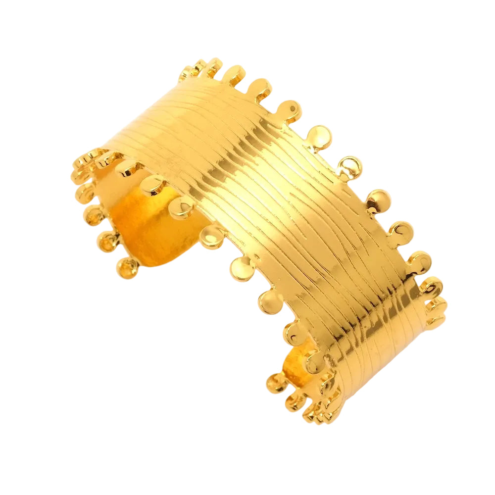 Bracelet jonc tendance en acier inoxydable 304 Doré 18K
