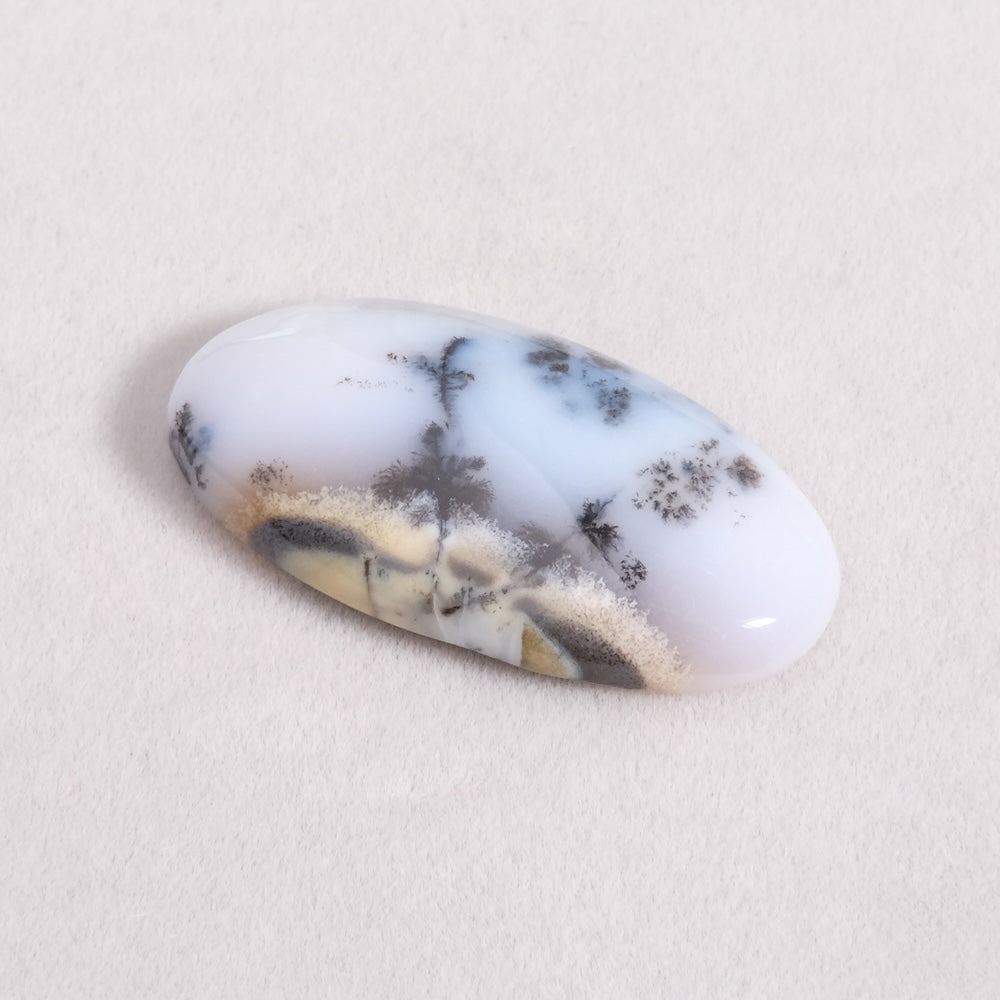 Cabochon 18 x 34mm Agate Dendritique naturelle – Pierre paysage