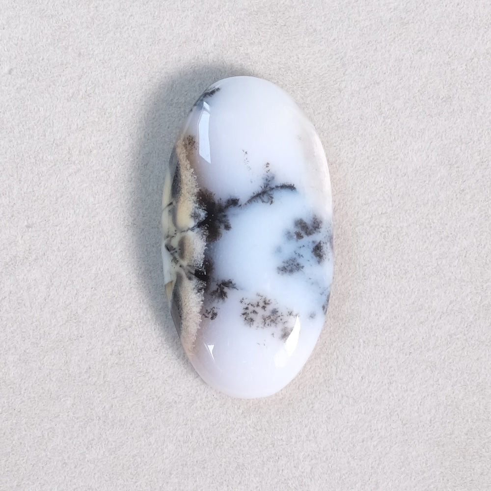 Cabochon 18 x 34mm en Agate Dendritique naturelle – Pierre paysage