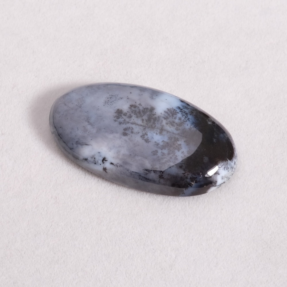 Cabochon 20 x 34mm en Agate Dendritique naturelle – Pierre paysage