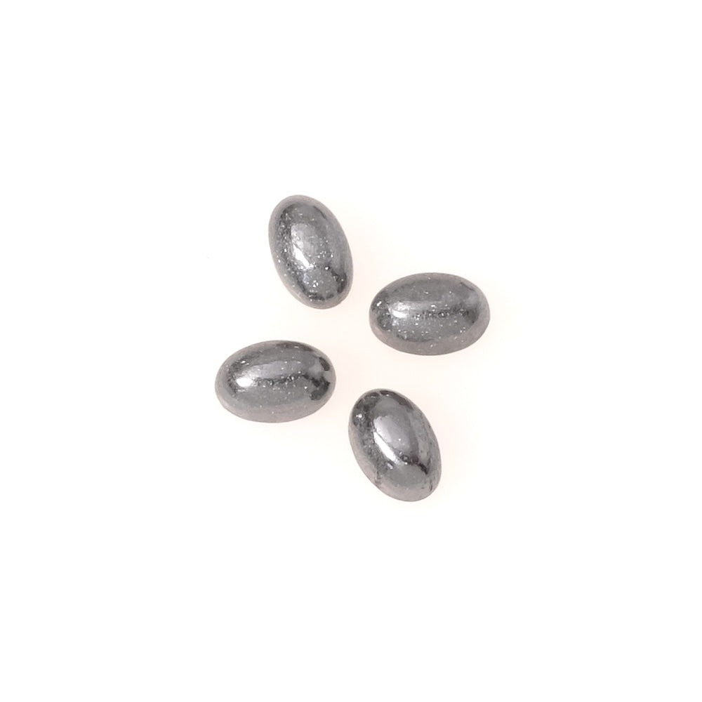 Cabochon en pierre naturelle Ovale 6 x 4mm Hématite