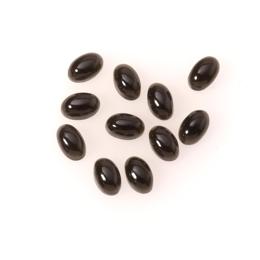 Cabochon en pierre naturelle Ovale 6 x 4mm Obsidienne