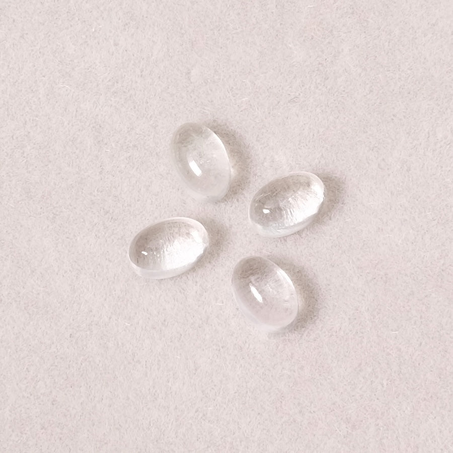 Cabochon en pierre naturelle Ovale 6 x 4mm Quartz Cristal de roche