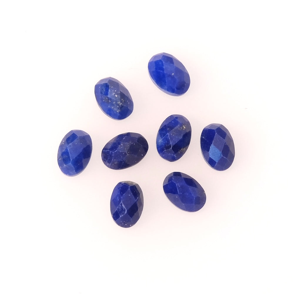 Cabochon en pierre naturelle Ovale facetté 6 x 4mm Lapis Lazuli