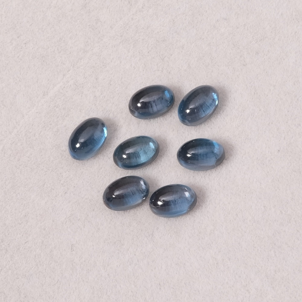 Cabochon pierre naturelle Ovale 6 x 4mm Topaze London Blue
