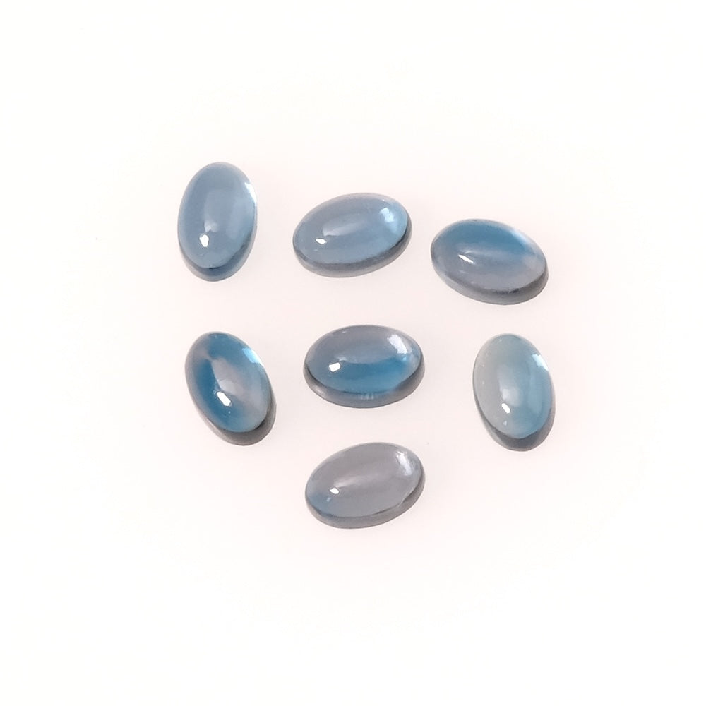 Cabochon pierre naturelle Ovale 6 x 4mm Topaze London Blue
