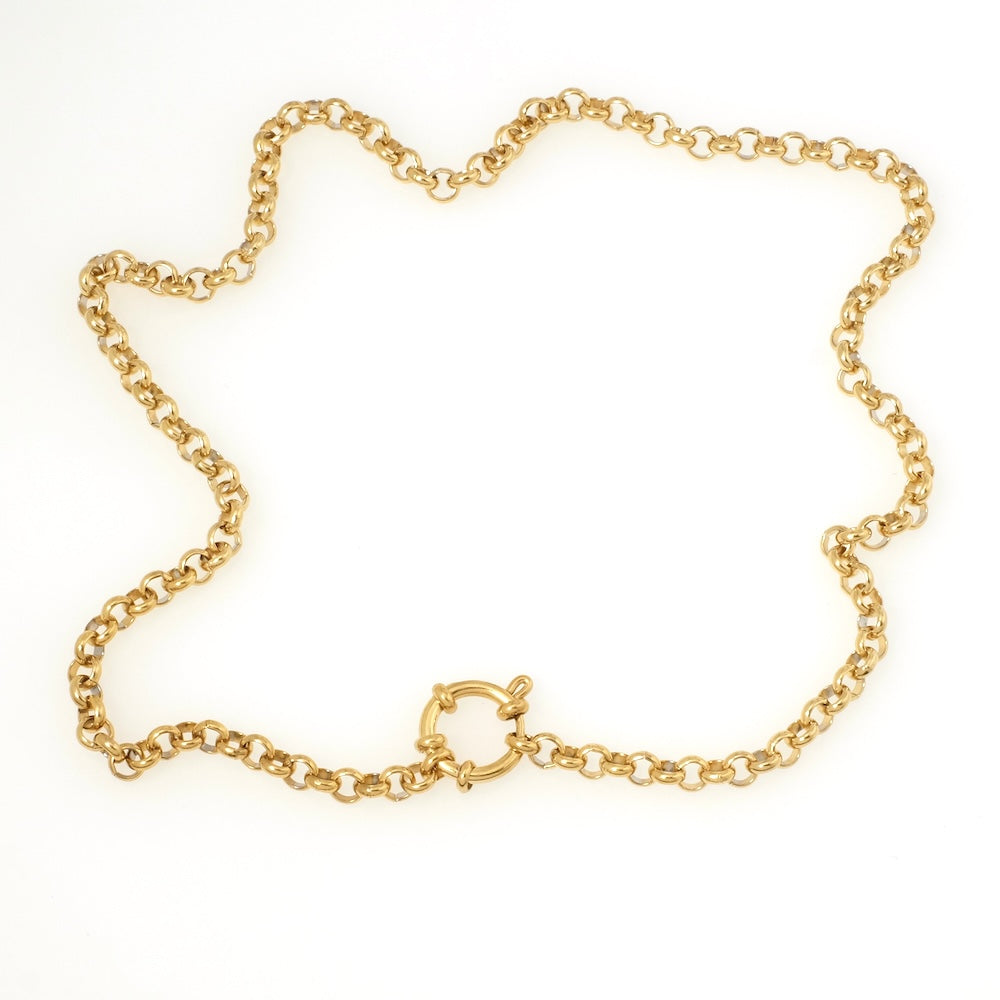 Collier ras de cou chaine ronde en acier inoxydable 304 Doré 18K