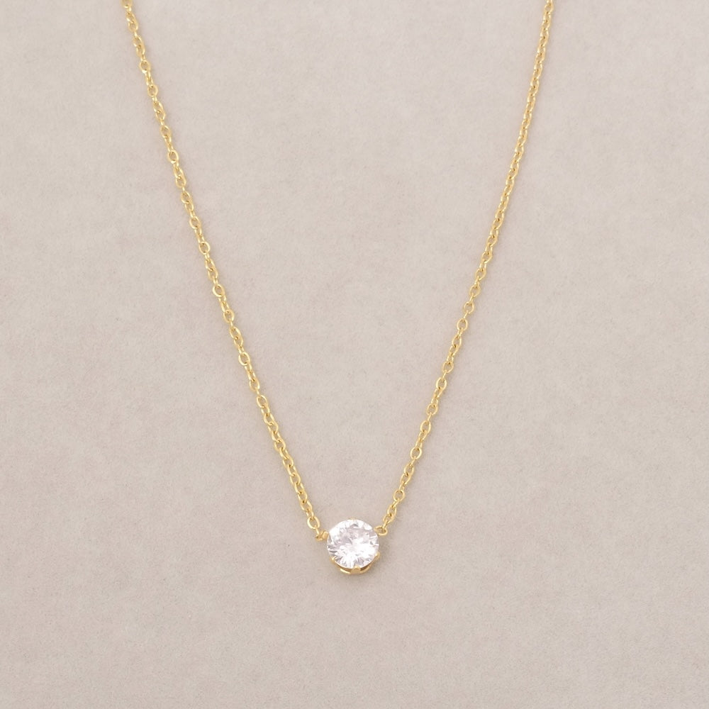 Collier ras de cou pendentif strass en acier inoxydable 304 Doré 18K