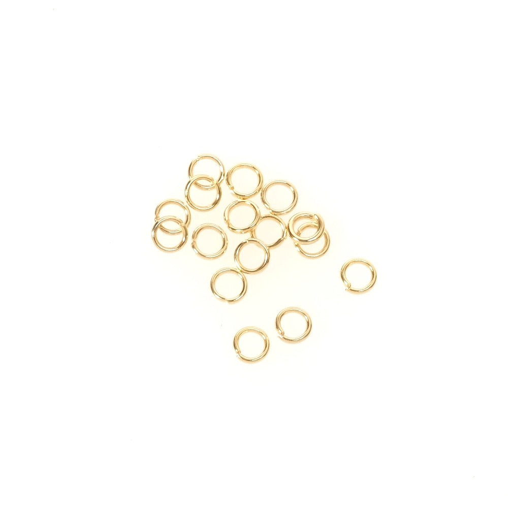 10 anneaux 4mm en acier inoxydable 304 doré