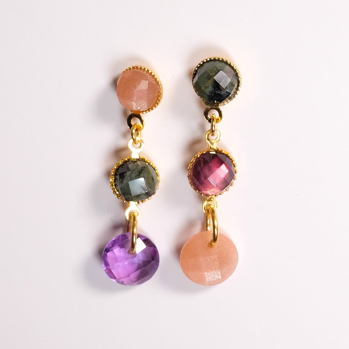 Exemple de création : Boucles d'oreilles Gems – tuto Perles Corner