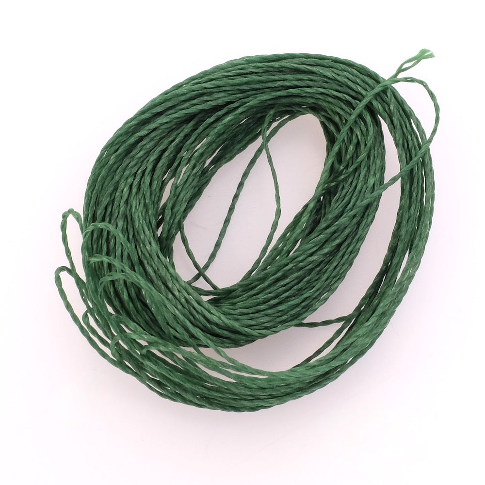 10 mètres de fil ciré Linhasita 0,5mm pour micro macramé - vert sapin