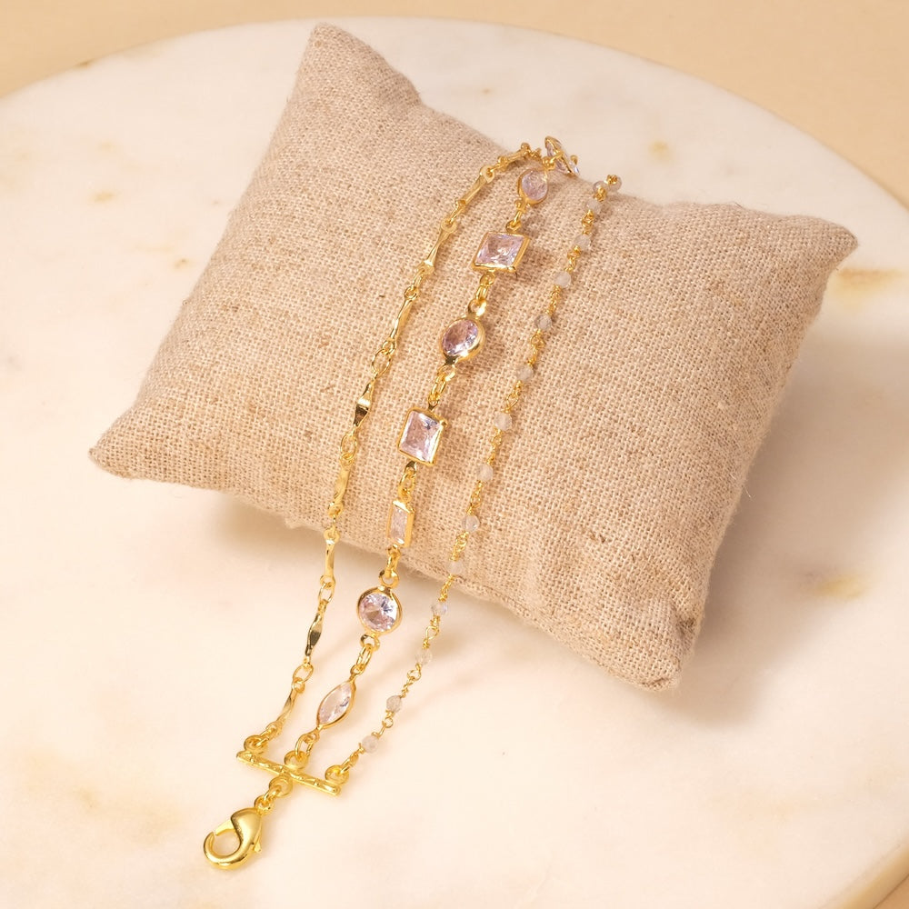 Exemple de création : Bracelet multi-rangs Glow subtil – tuto Perles Corner