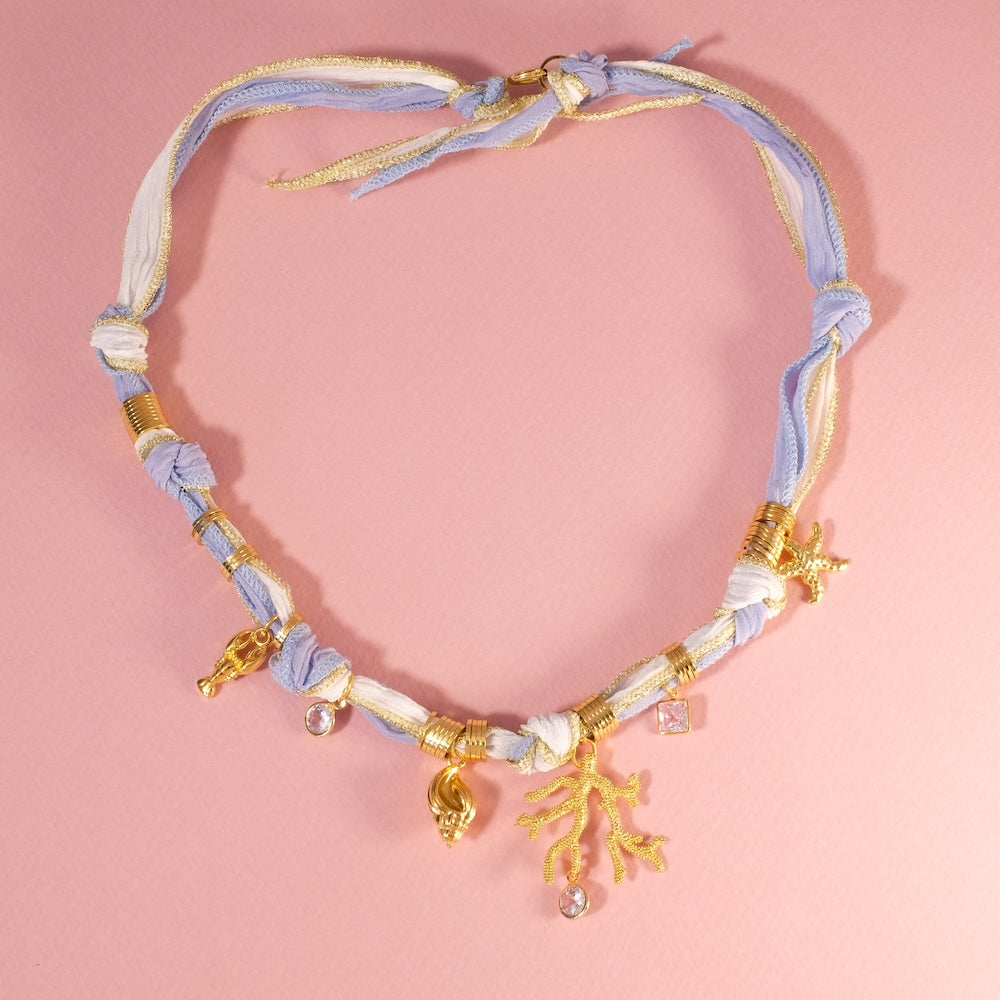 Exemple de création : Collier Summer Ribbon – tuto Perles Corner