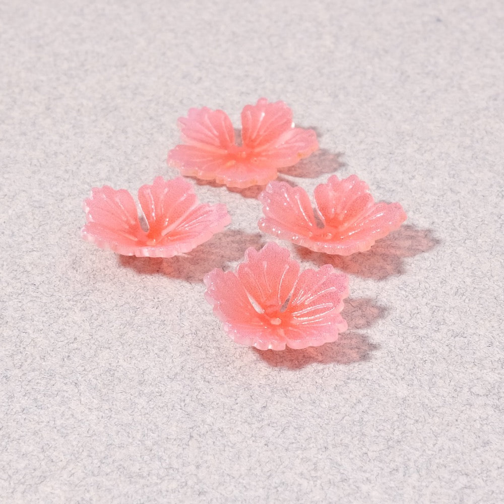 Coupelle Fleur en acrylique rose