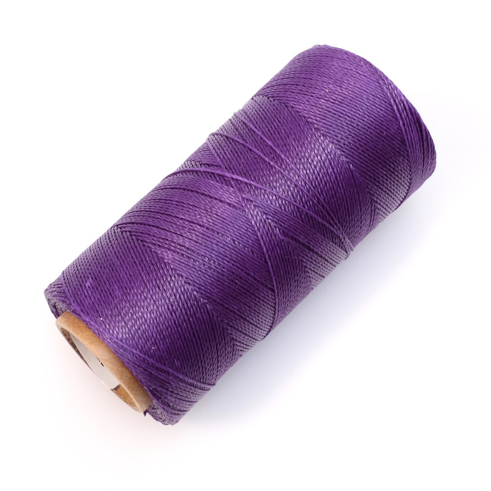 Bobine de fil ciré Linhasita 0,5mm pour micro macramé - Violet